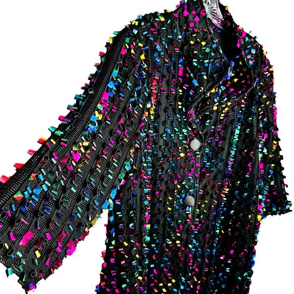 Weavz Rainbow Ribbon Jacket Vintage XL - Picture 6 of 10